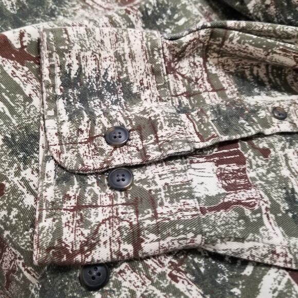 Cabela’s Camo Real Tree Heavy Long Sleeve Button Up Hunting Shirt Men's Size 2XL - Picture 6 of 8